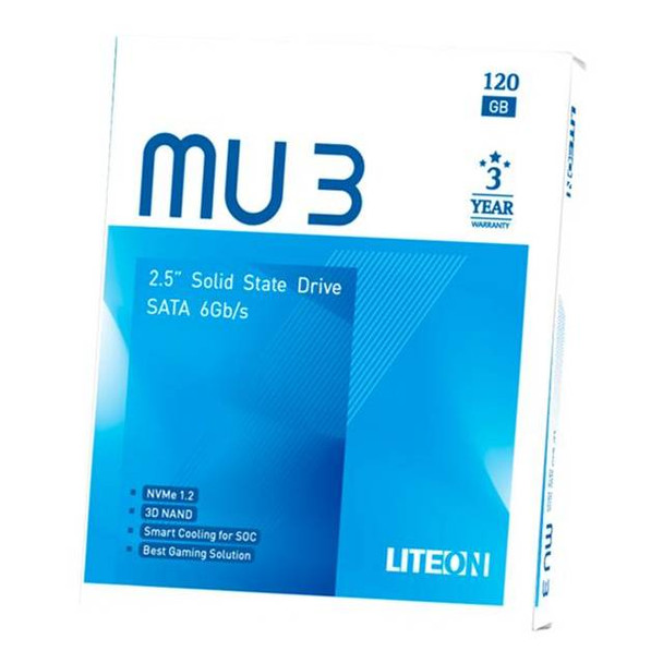 Lite-on MU 3 Series 120GB 2.5 inch SATA3 Solid State Drive (3D MLC)