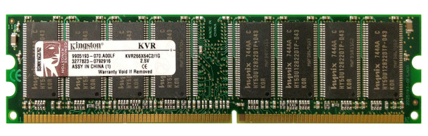KVR266X64C2/1G - Kingston 1GB PC2100 DDR-266MHz non-ECC Unbuffered CL2.5 184-Pin DIMM Memory Module