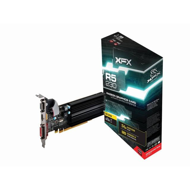 XFX AMD Radeon R5 230 2GB DDR3 VGA/DVI/HDMI Low Profile PCI-Express Video Card