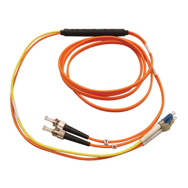 Tripp Lite N422-01M 1m 2x LC 2x ST Orange/Yellow, Black, Blue, Grey fiber optic cable