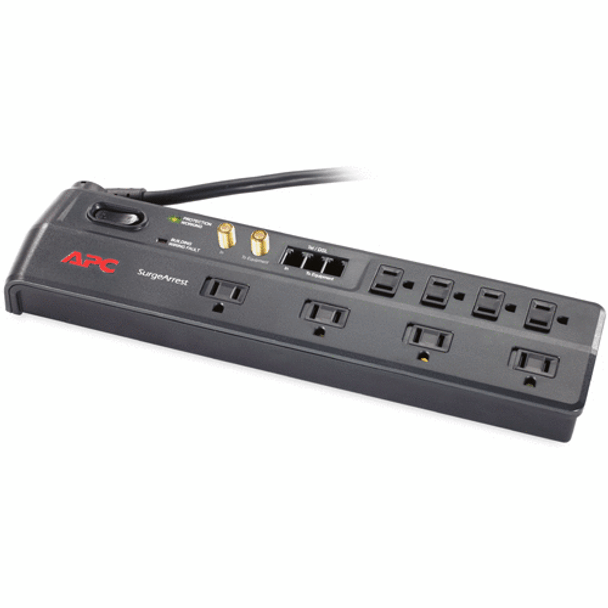 APC P8VT3 Home/Office SurgeArrest 8-Outlet/ 1750 Joules/ TEL/ Coax  Surge Protector