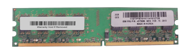 45T9080 - IBM 2GB PC2-5300 DDR2-667MHz non-ECC Unbuffered CL5 240-Pin DIMM Memory Module
