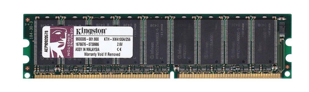 KTH-XW4100A/256 - Kingston 256MB PC3200 DDR-400MHz ECC Unbuffered CL3 184-Pin DIMM Single Rank Memory Module for HP/Compaq