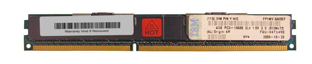 44T1498 - IBM 4GB (1X4GB) 1333MHz PC3-10600 Dual Rank ECC Registered CL9 VLP DDR3 SDRAM RDIMM IBM Memory for IBM B