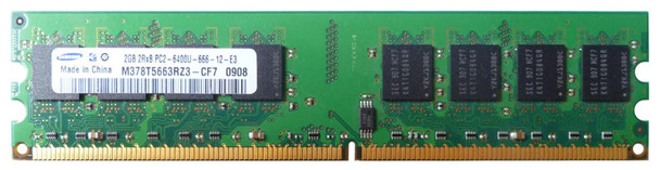 M378T5663EH3-CF7 - Samsung 2GB 800MHz PC2-6400 CL6 NON-ECC UNBUFFERED Dual Rank DDR2 SDRAM 240-Pin DIMM SAMSUNG Memory