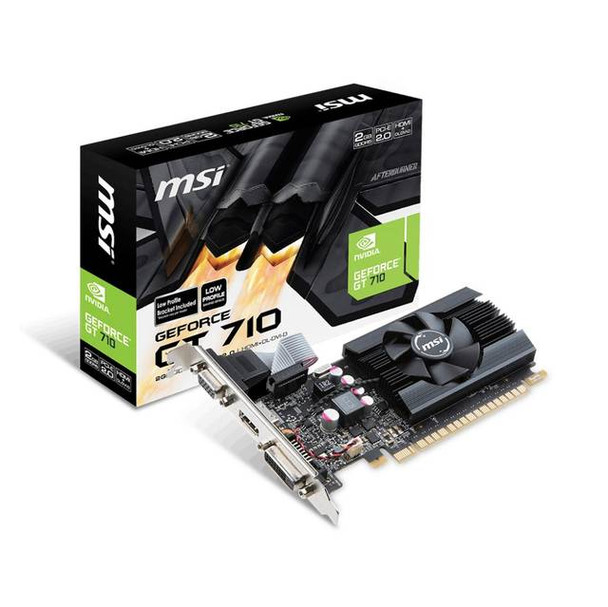 MSI NVIDIA GeForce GTX 710 2GB GDDR5 VGA/DVI/HDMI Low Profile PCI-Express Video Card
