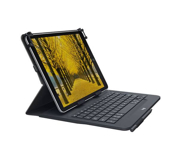 Logitech Universal Folio Bluetooth QWERTY US International Black mobile device keyboard