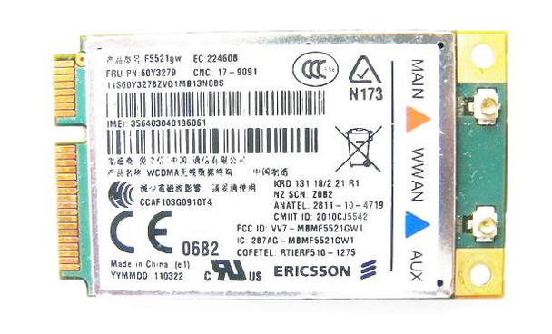 60Y3279 - IBM Lenovo F5521GW 21Mbps WWAN Card for ThinkPad X220 by Ericsson