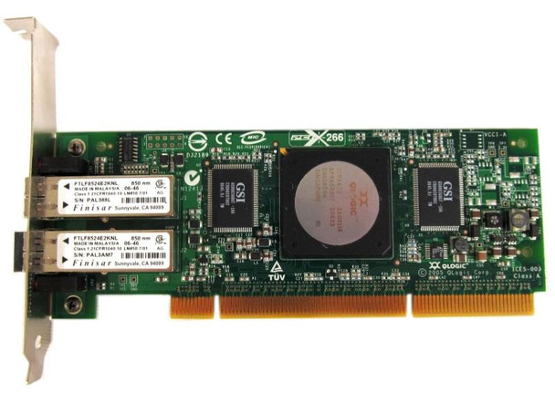 FC2410401-20 - QLogic 4GB Dual Channel PCI-X Fibre Channel Host Bus Adapter NO Cable