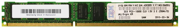 43X5051 - IBM 2GB(1X2GB)1333MHz PC3-10600 240-Pin Dual Rank CL9 ECC Registered LP DDR3 SDRAM RDIMM IBM Memory for BladeCenter