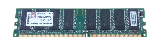 KVR333X64C25/256 - Kingston 256MB PC2700 DDR-333MHz non-ECC Unbuffered CL2.5 184-Pin DIMM Memory Module