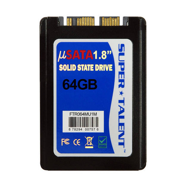 Super Talent DuraDrive KX4 64GB 1.8 inch mSATA Solid State Drive (MLC)