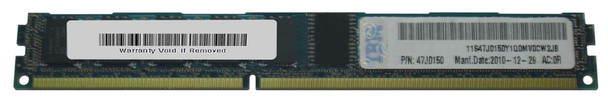47J0150 - IBM 2GB(1X2GB)1333MHz PC3-10600 VLP 240-Pin CL9 Single Rank X4 ECC Registered DDR3 RDIMM IBM Memory for B