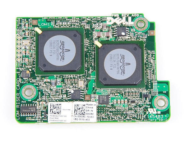 006JRC - Dell Broadcom 5709s 4-Port 10GbE Embedded Mezzanine Network Interface Card