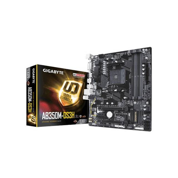 GIGABYTE GA-AB350M-DS3H Socket AM4/ AMD X370/ DDR4/ SATA3&USB3.1/ M.2/ A&GbE/ MicroATX Motherboard