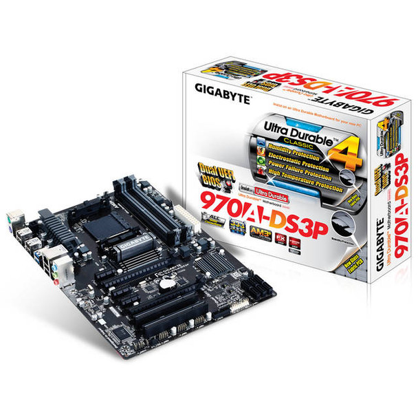 GIGABYTE GA-970A-DS3P Socket AM3+/ AMD 970/ DDR3/ SATA3&USB3.0/ A&GbE/ ATX Motherboard