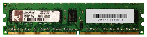 KWM553-ELF - Kingston 2GB PC2-6400 DDR2-800MHz ECC Unbuffered CL6 240-Pin DIMM Memory Module