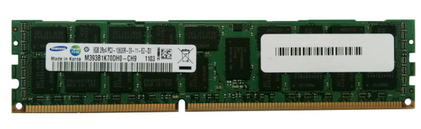 M393B1K70DH0-CH9 - Samsung 8GB (1X8GB) 1333MHz PC3-10600 2RX4 ECC 1.5V Registered CL9 DDR3 SDRAM 240-Pin DIMM SAMSUNG MEMOR