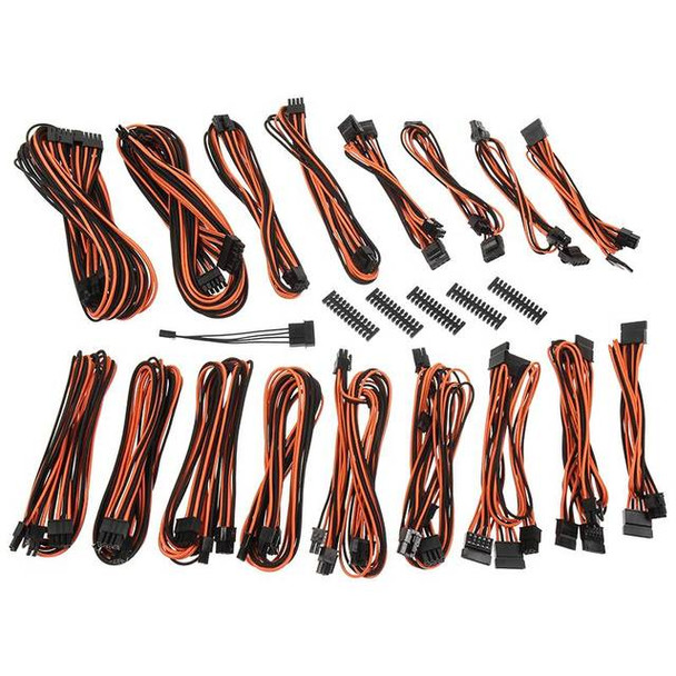 BitFenix ALCHEMY 2.0 PSU CABLE KIT for Corsair Power Supply AXi/HXi,RM/Rmi/RMx/CS-M/TX-M/CX-M, CSR-SERIES - Black/Orange (BFX-ALC-CSRKO-RP)