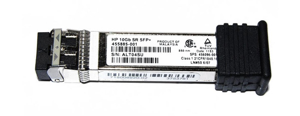 455885-001 - HP 10GBase-SR SFP+ 850nm Short Range SFF Transceiver Module