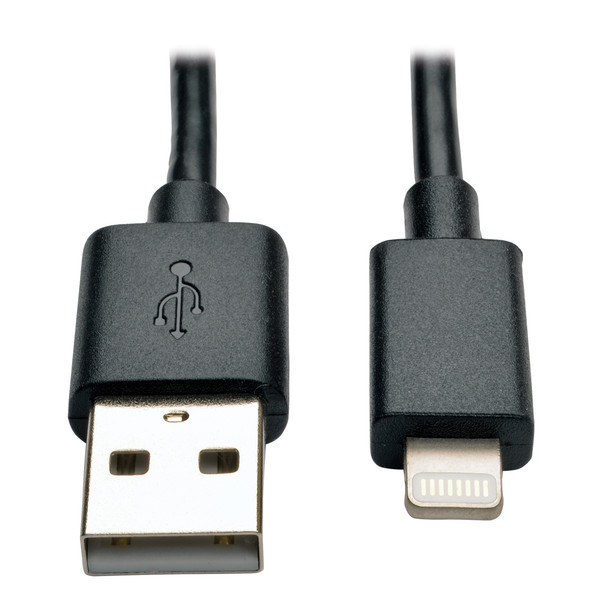 Tripp Lite M100-10N-BK-10 0.254m USB A Lightning Black mobile phone cable