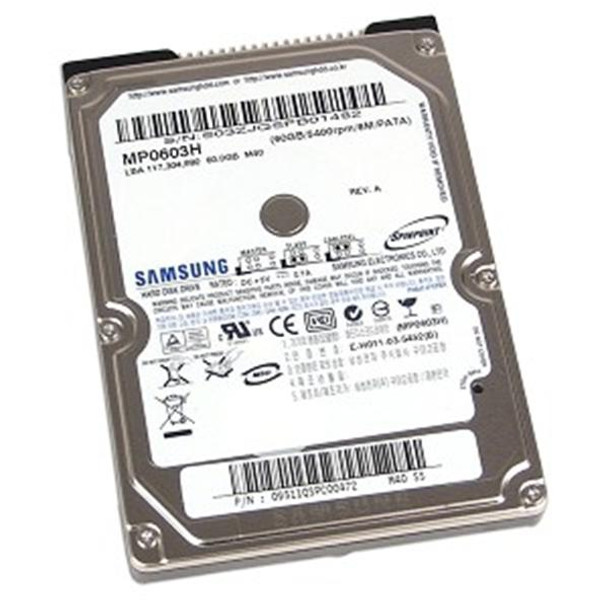 MP0603H - Samsung Spinpoint M40 60GB 5400RPM ATA-100 8MB Cache 2.5-inch Internal Hard Drive (Refurbished)