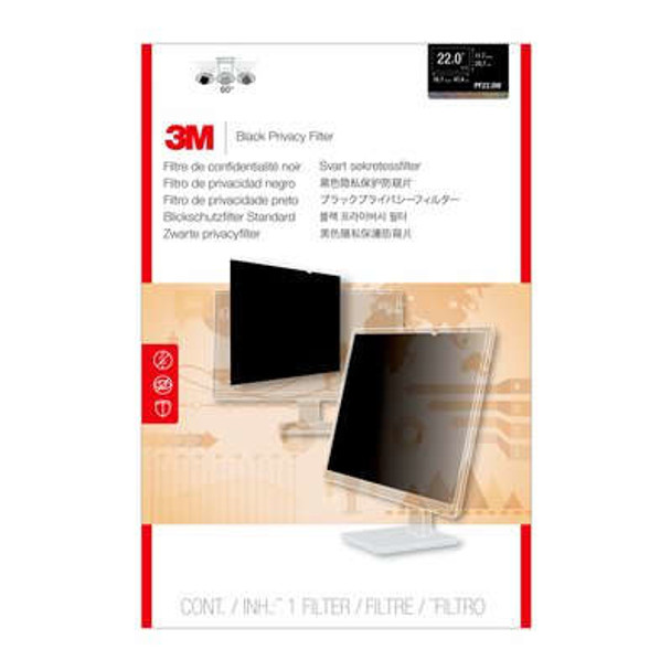 3M PF220W1B 22" Monitor Frameless display privacy filter display privacy filter