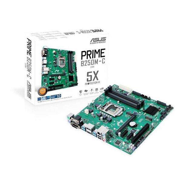 Asus PRIME B250M-C/CSM LGA1151/ Intel B250/ DDR4/ SATA3&USB3.0/ M.2/ A&GbE/ MicroATX Motherboard
