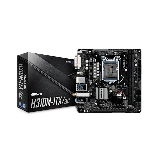 ASRock H310M-ITX/AC LGA1151/ Intel H310/ DDR4/ SATA3&USB3.1/ M.2/ WiFi/ A&GbE/ Mini-ITX Motherboard