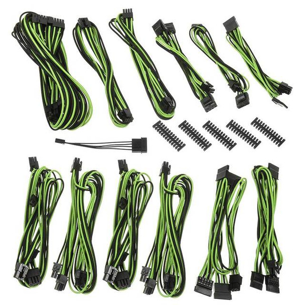 BitFenix ALCHEMY 2.0 PSU CABLE KIT for EVGA SuperNOVA T2/P2/G2 Power Supply, EVG-SERIES - Black/Green (BFX-ALC-EVGKG-RP)