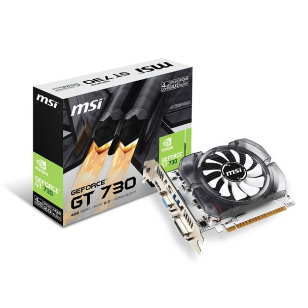 MSI NVIDIA GeForce GT 730 4GB DDR3 VGA/DVI/HDMI PCI-Express Video Card