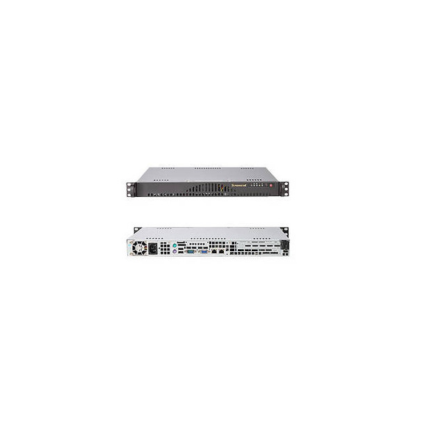 Supermicro CSE-512L-260B 260W Mini 1U Rackmount Server Chassis (Black)