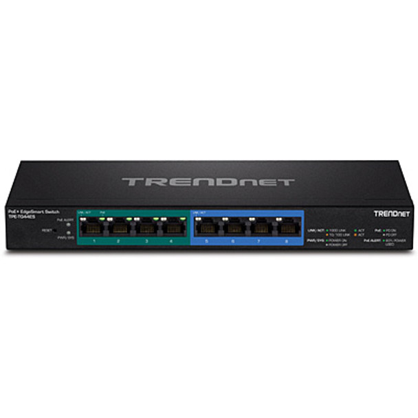 Trendnet TPE-TG44ES Gigabit Ethernet (10/100/1000) Power over Ethernet (PoE) Black network switch