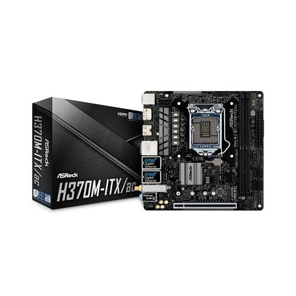 ASRock H370M-ITX/AC LGA1151/ Intel H370/ DDR4/ SATA3&USB3.1/ M.2/ WiFi/ A&2GbE/ Mini-ITX Motherboard