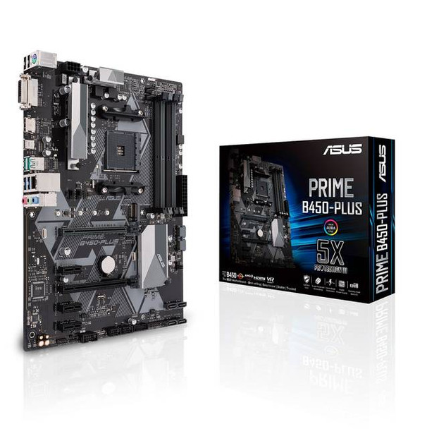 Asus PRIME B450-PLUS Socket AM4/ AMD B450/ DDR4/ CrossFireX/ SATA3&USB3.1/ M.2/ A&GbE/ ATX Motherboar