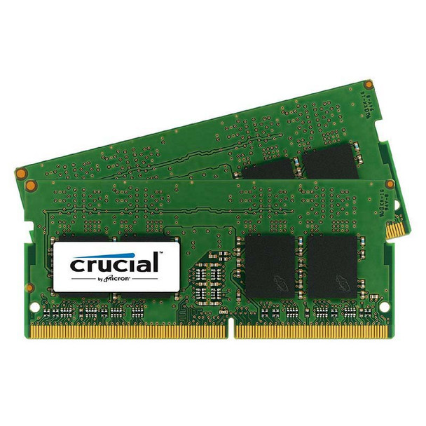 CT2K8G4SFS824A - Crucial 16GB Kit (8GBx2) PC4-19200 DDR4-2400MHz non-ECC Unbuffered CL-17 1024M x 64 260-Pin SODIMM Single-Rank Memory