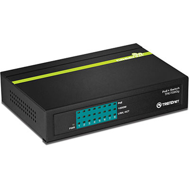 Trendnet TPE-TG80G Power over Ethernet (PoE) Black network switch