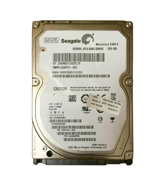 634638-001 - HP 500GB 5400RPM SATA 3GB/s 2.5-inch Hard Drive