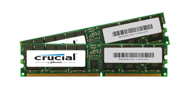 CT518075 - Crucial 4GB Kit (2 X 2GB) PC3200 DDR-400MHz ECC Registered CL3 184-Pin DIMM Memory for Sun Fire X4200