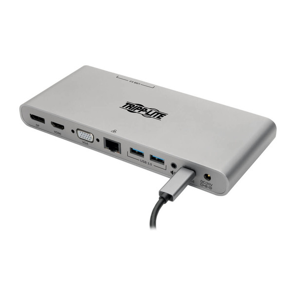Tripp Lite U442-DOCK4-S USB 3.1 (3.1 Gen 2) Type-C Silver notebook dock/port replicator