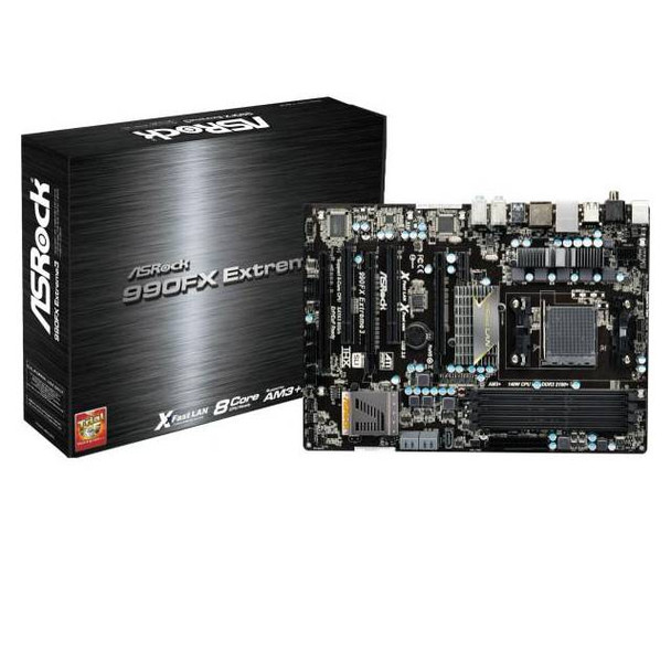 ASRock 990FX EXTREME3 Socket AM3+/ AMD 990FX/ AMD Quad CrossFireX& nVidia Quad SLI/ SATA3&USB3.0/ A&GbE/ ATX Motherboard