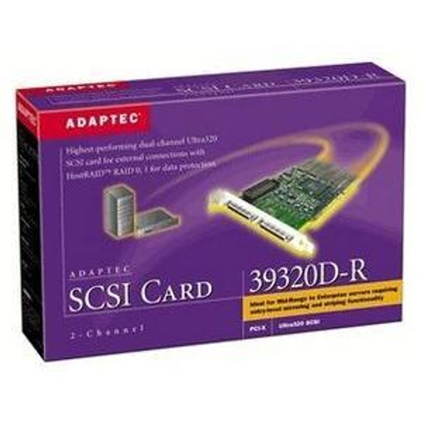 1999700 - Adaptec 39320D SCSI Controller - Up to 320MBps Per Channel - 2 x 68-pin VHDCI - External 1 x 68-pin HD Ultra320 SCSI - SCSI Internal