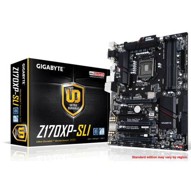 GIGABYTE GA-Z170XP-SLI LGA1151/ Intel Z170/ DDR4/ 3-Way CrossFireX & 2-Way SLI/ SATA3&USB3.1/ M.2&SATA Express/ A&GbE/ ATX Motherboard