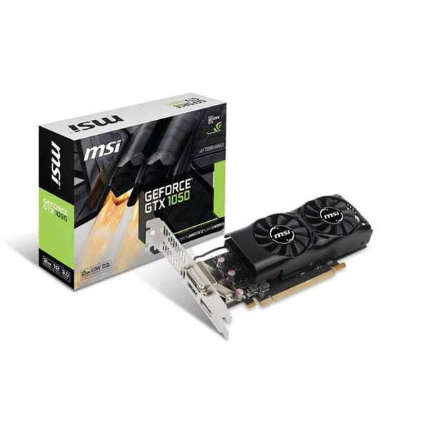 MSI NVIDIA GeForce GTX 1050 2GT LP 2GB GDDR5 DVI/HDMI/DisplayPort Low Profile PCI-Express Video Card
