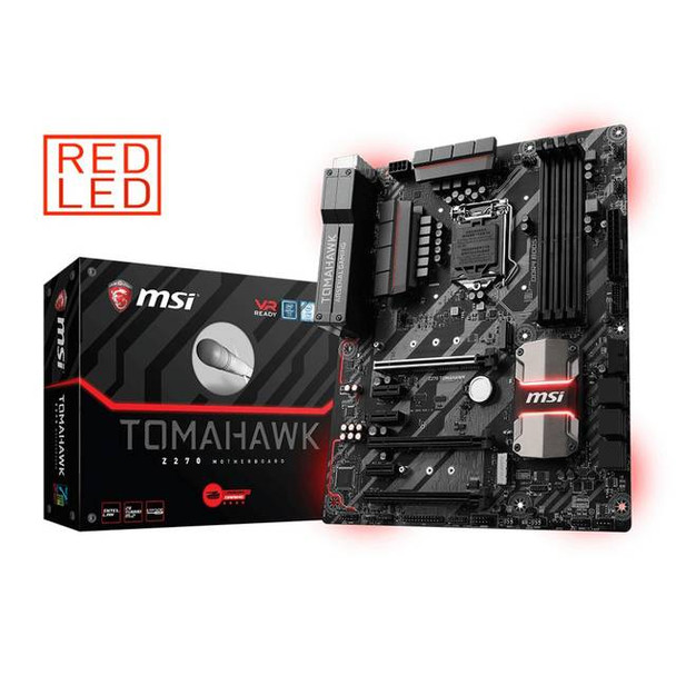 MSI Z270 TOMAHAWK LGA1151/ Intel Z270/ DDR4/ 2-Way CrossFireX/ SATA3&USB3.1/ M.2/ A&GbE/ ATX Motherboard