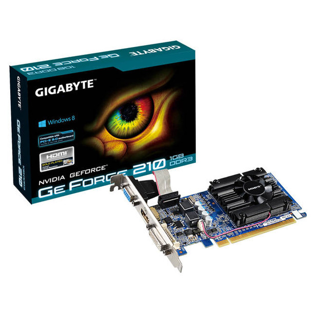 GIGABYTE NVIDIA GeForce 210 1GB DDR3 VGA/DVI/HDMI Low Profile PCI-Express Video Card