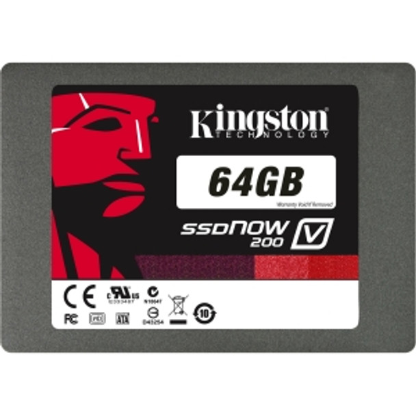 SV200S3N7A/64G - Kingston SSDNow V200 64 GB Internal Solid State Drive - 1 Pack - 2.5 - SATA/600