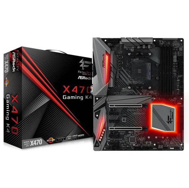 ASRock X470 GAMING K4 Socket AM4/ AMD X470/ DDR4/ Quad CrossFireX & Quad SLI/ SATA3&USB3.1/ M.2/ A&Gb