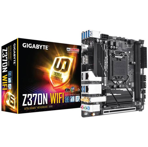 GIGABYTE Z370N WIFI LGA1151/ Intel Z370/ DDR4/ SATA3&USB3.1/ M.2/ WiFi/ A&2GbE/ Mini-ITX Motherboard