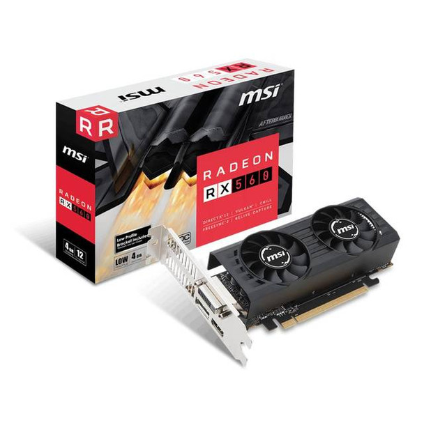 MSI AMD Radeon RX 560 4GT LP OC 4GB GDDR5 DVI/HDMI/Displayport PCI-Express Video Card